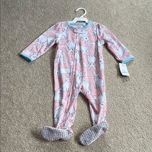 Carter’s 12M Pink Bunny Print, One Piece